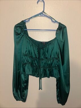 (FREE when bundled) Teal green long sleeve top